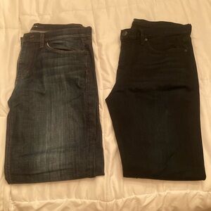 2 Pairs of Joe’s Jeans Blue & Dark Blue In Great Condition Size 34 x 34